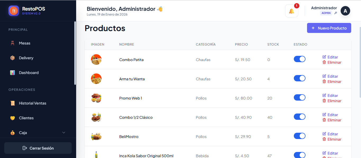 Galería de RestoPOS 8